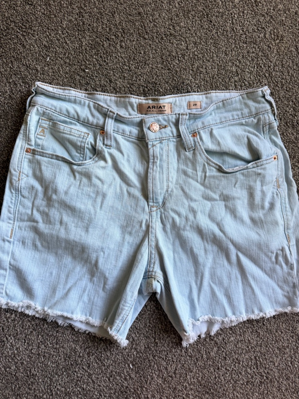 Ariat Pale Blue Denim Cutoff Shorts